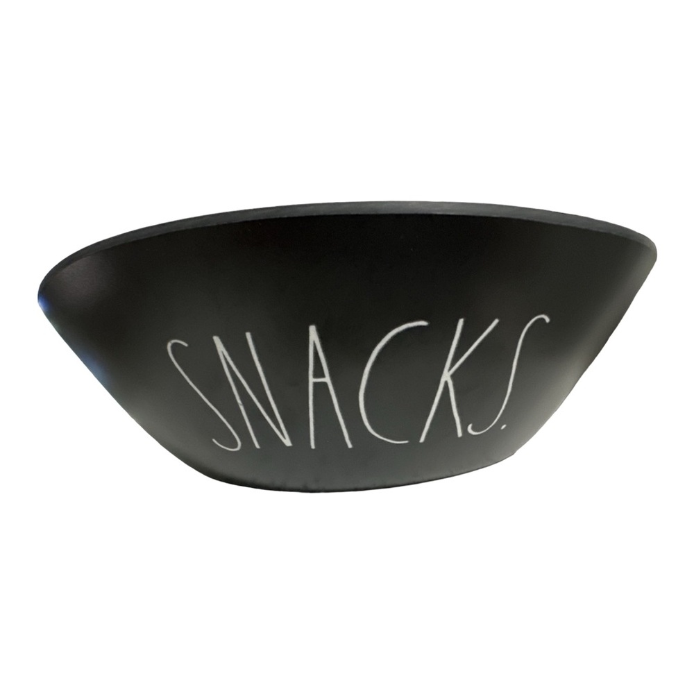 Rae Dunn Black Melamine Serving Bowl Snacks New With Tags Modern Kitchen Decor